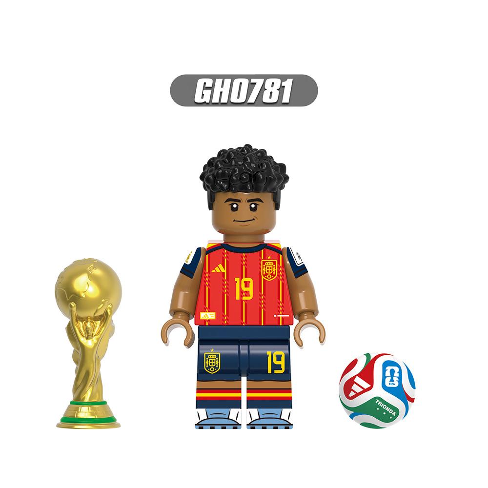 Football Series Educational Bags Assemble Toy Figures OPP Bag Kids Building Blocks Model Collectible