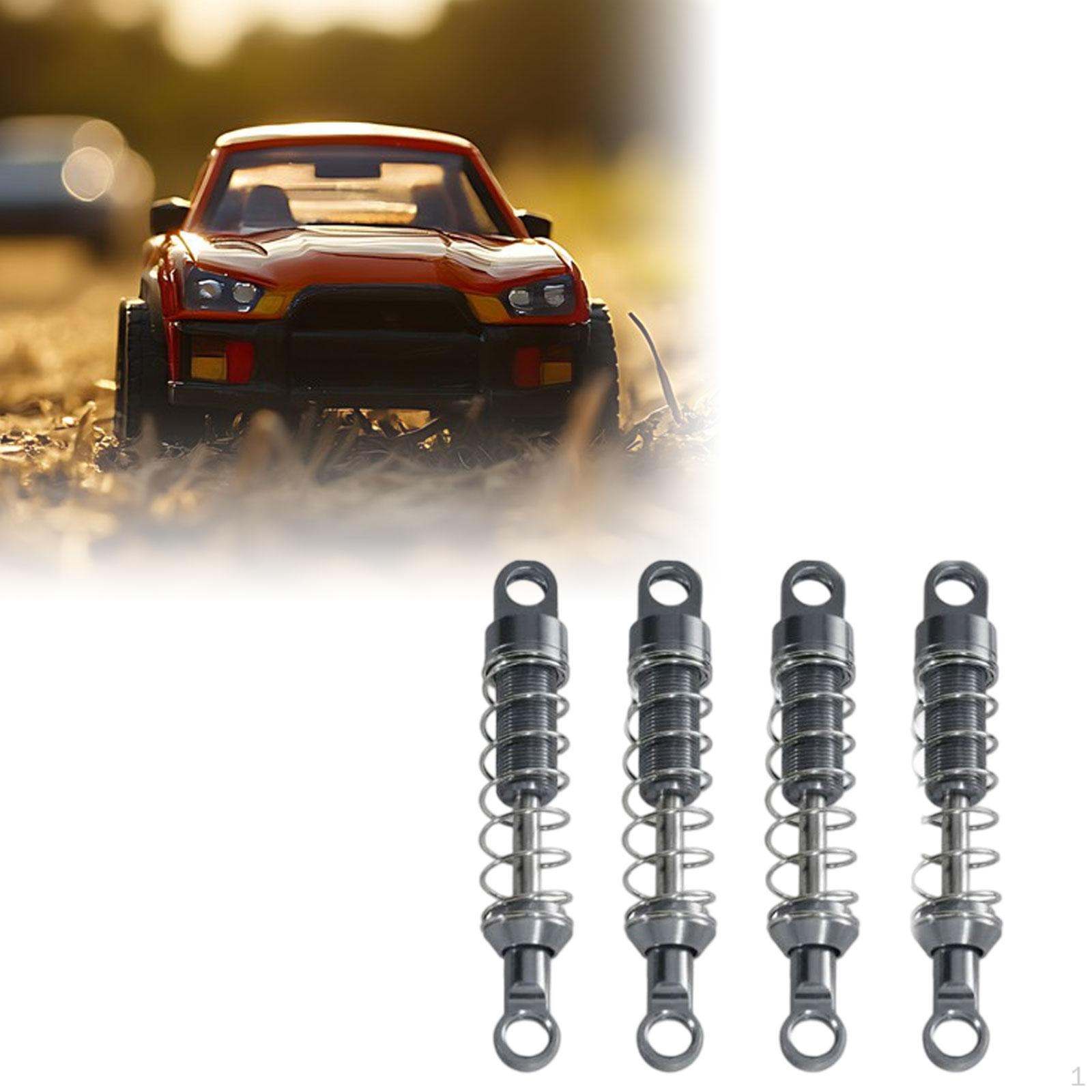 

4 Pieces Metal RC Car Shock Absorbers Dampers,Accessories,Metal Spring Spare Parts for 1:12 Scale чорний
