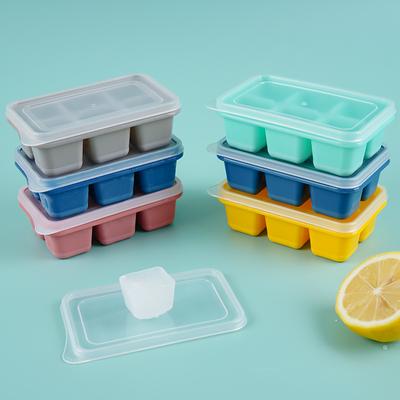 6 Grid Big Ice Tray Mold Giant Jumbo Large Food Grade Silicone Ice Cube Square Tray Mold DIY Ice Maker Ice Cube Tray