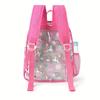 Printed Transparent Backpack Waterproof PVC Storage Bag Student Schoolbag Large-Capacity Transparent Backpack