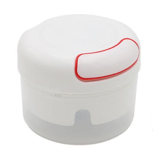 Manual Food Processor Pull Chop Grinder Stainless Steel Mincer for Garlic Chili Ginger Dual-Blade Design Vegetables Chopper for Home Kitchen Prep