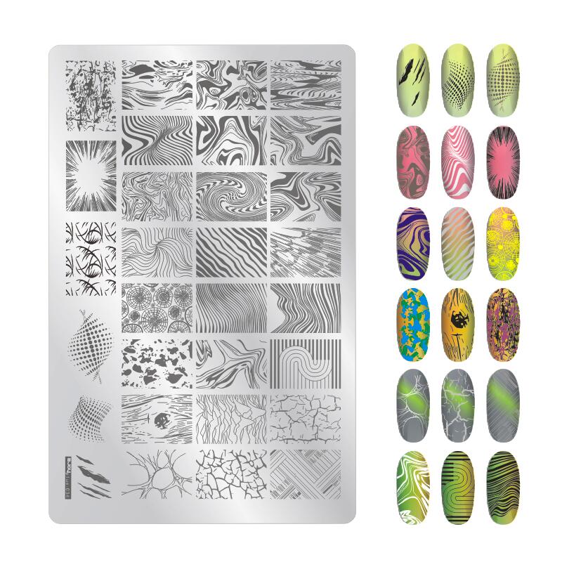 9.5X14.5cm Big Size Nail Stamping Plates Flower/Geometric Designs Nail Art Template For DIY Nail Decor 5.6cm round Stamper Plate