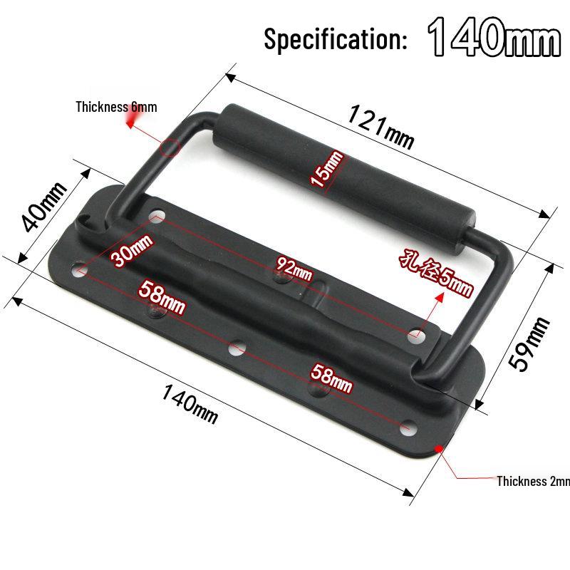 304 Stainless Steel Spring Loaded Folding Handle for Wooden Toolbox