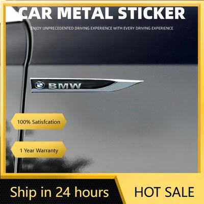 QMBR7 2025 Hots E60 Metal Car Emblem Logo Fender Blade Decal Badge For E46 E39 E90 E60 E30 F10 F11 F20 F30 G20 G30 X1 X3 X5 Z4 Aut