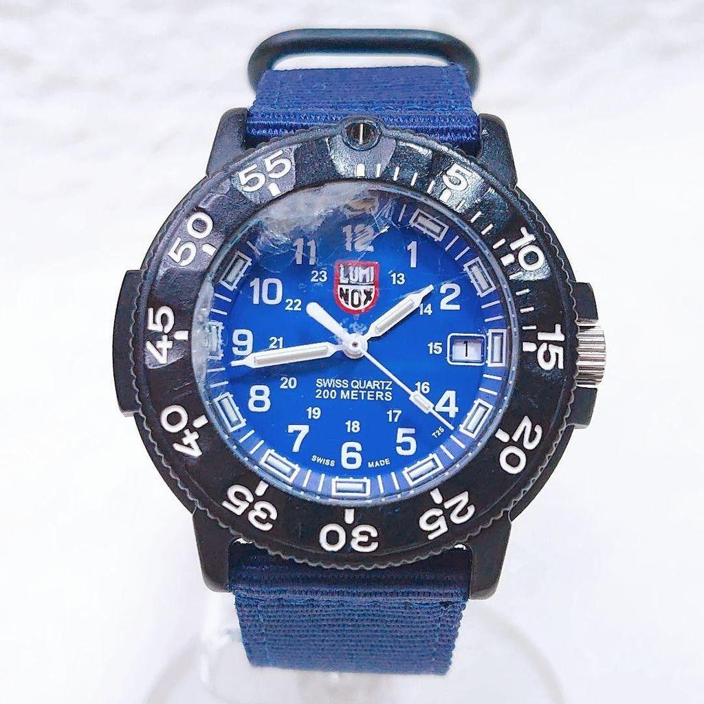 Used Working Item LUMINOX NAVY SEAL Navy Seals 3000/3900 V3 Blue Blue Dial Luminox
