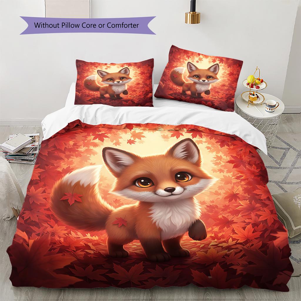 Set Copripiumino Trapuntato con Fantasia Cartone Animato Federa Decorazione per la Casa Regalo di Compleanno (1 * copripiumino + 2 * federa, senza nucleo)