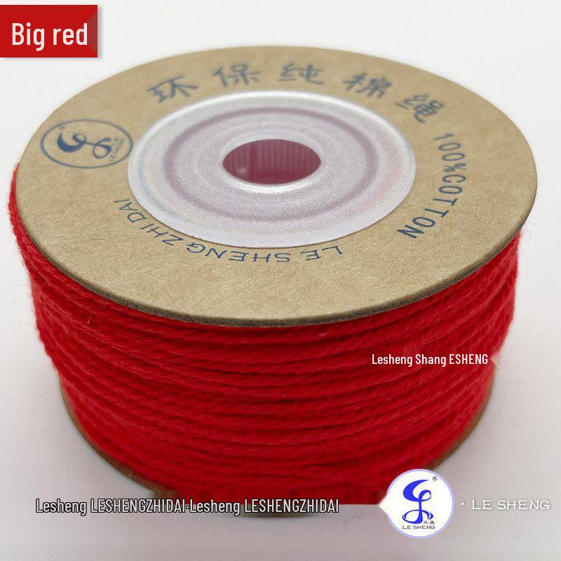 

Lesheng 1-5mm Bright Red Three-Strand Twist Binding Rope for DIY and Decorative Projects