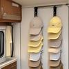 Stainless steel hat rack with8Clip - Hangable16Baseball cap Sun hat and clothing storage Summer Decoration - Multifunctional non-electric hat
