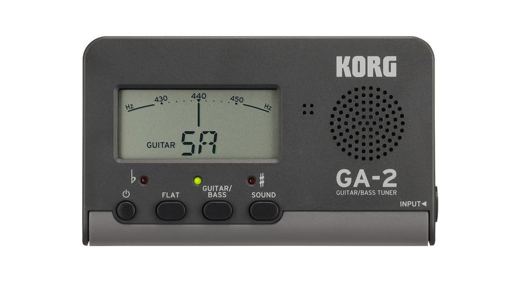 KORG GA-2 GuitarBass Tuners, Black x Light Gray, Set of 2