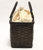 [Hasegawa] Bamboo Basket Bag for Yukata (Women's), Detachable Drawstring (Natural Color)