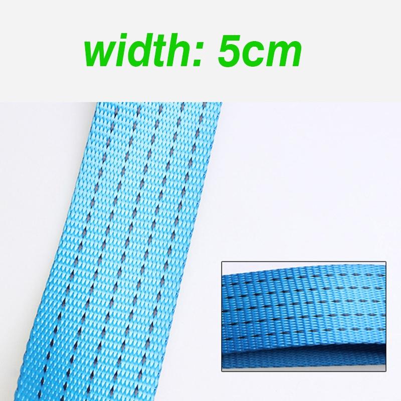 Biltygband Racing Auto Vinschrep Nylon 5M 8 Ton Återhämtning Bogseringskabel Band Rem Kraftig Terrängtillbehör Metallkrokar