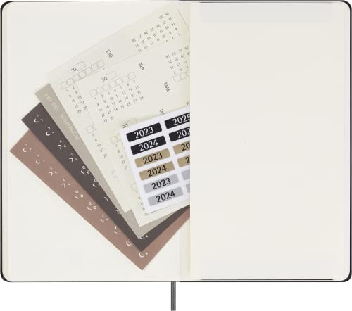 Еженедельник Moleskine без дат на 12 месяцев, в твердом переплете, большого формата (13см x 21см), Черный, DUNDB12WN3