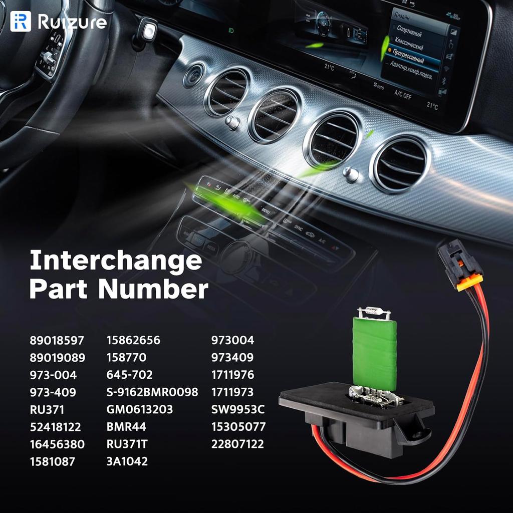 Front AC Blower Motor Resistor HVAC Heater A/C Kit For Chevy Silverado 1500 2500 Tahoe Avalanche Suburban, GMC Sierra Yukon XL, Cadillac Escalade,