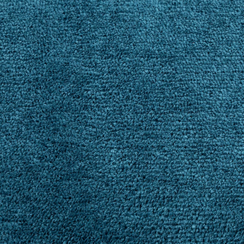 OVIEDO Short Pile Rug In Turquoise Ø 120 Cm