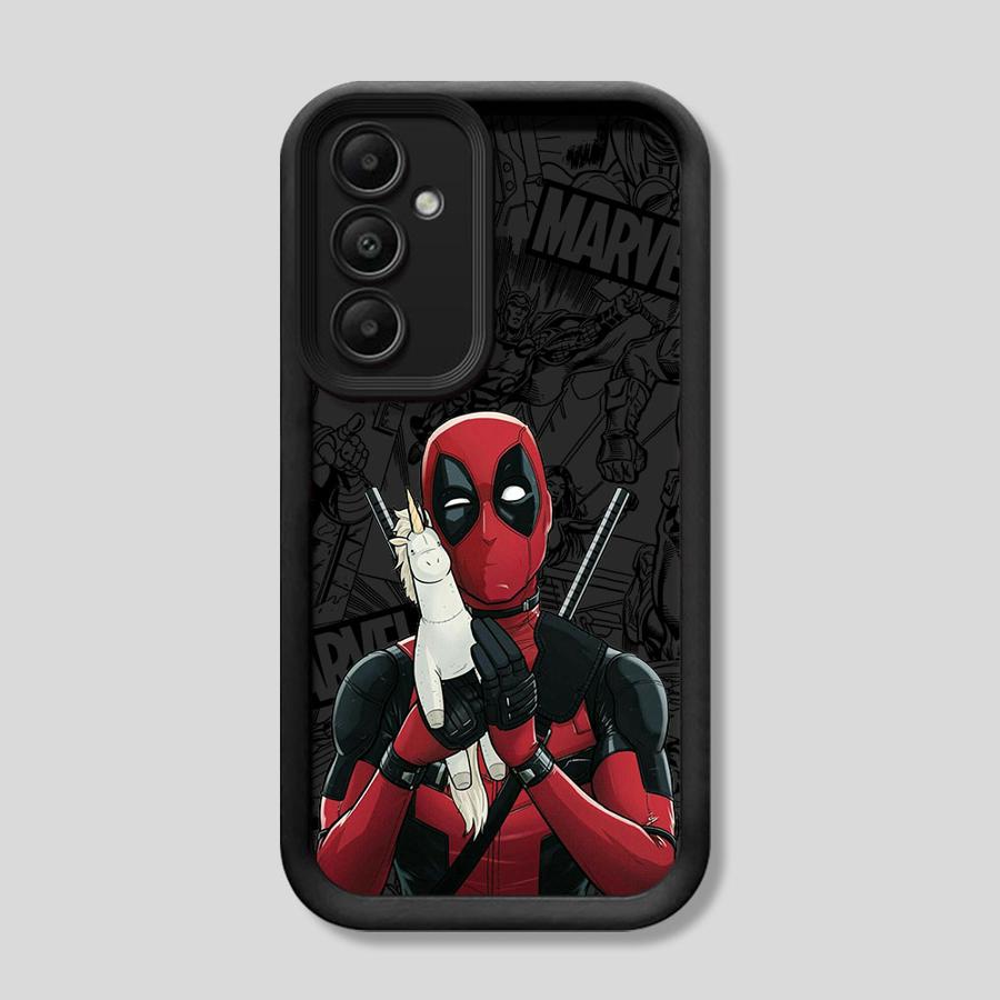 Marvel Deadpool pouzdro pro Samsung Galaxy A23 A12 A36 A33 A16 A26 A22 A32 A34 A56 A24 A13 A14 Měkký kryt