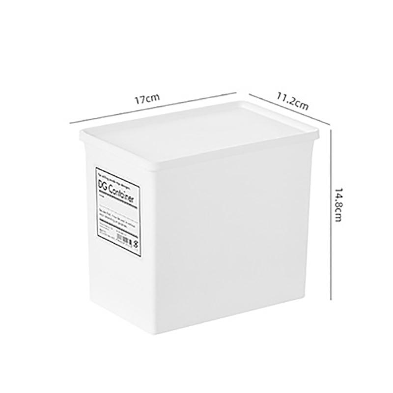 White Laundry Room Storage Box Scent Booster Laundry Beads Powder Container Clothes Clips Case With Dustproof Lid Organizer Box