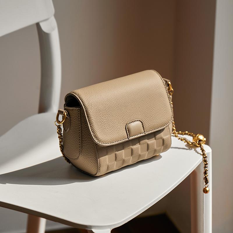 Mrs. Qiao Bag for Women 2025 New Autumn Winter Crossbody Bag Small Bag High-end Women's Chain Small Square Bag Genuine Leather Women's Bag