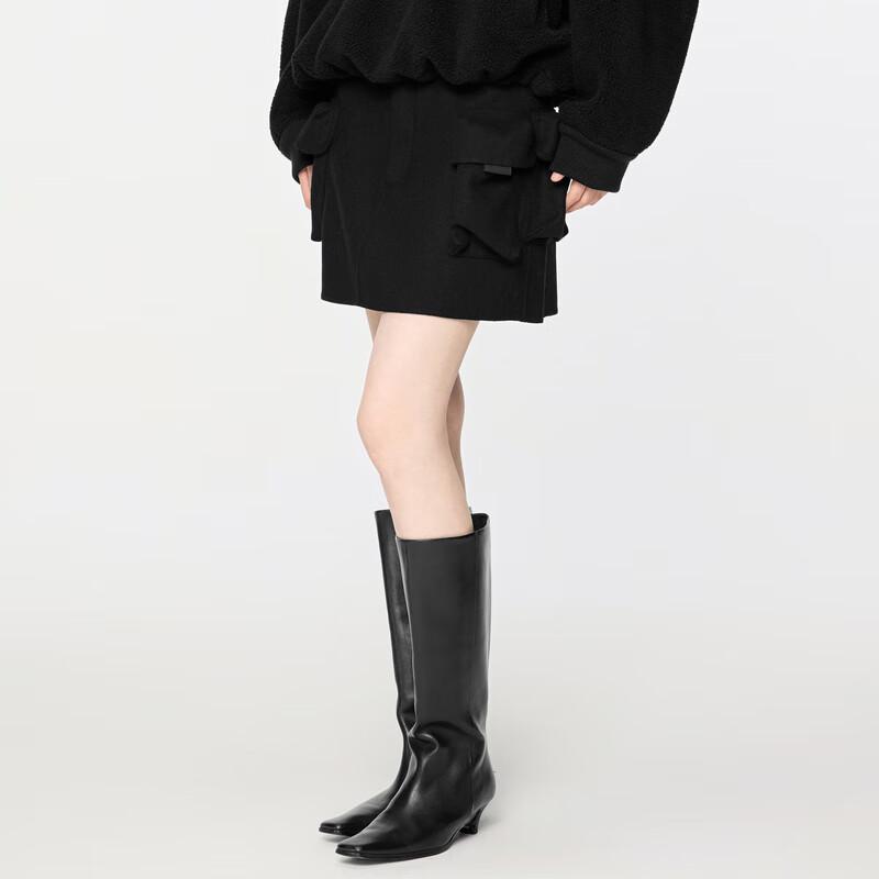 JNBY Women s Wool Blend A-Line Mini Skirt with Utility Pockets L