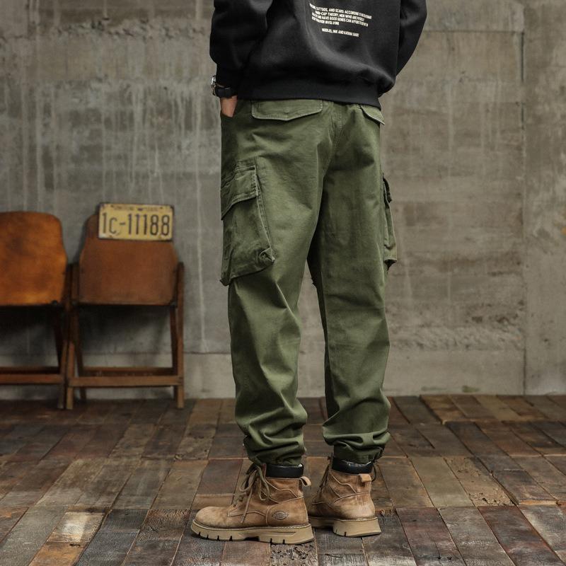 Men's Thickened Overalls Loose Straight Casual Trousers Trendy Pants Men's High-end Sense Ruffian Handsome Men's Clothing