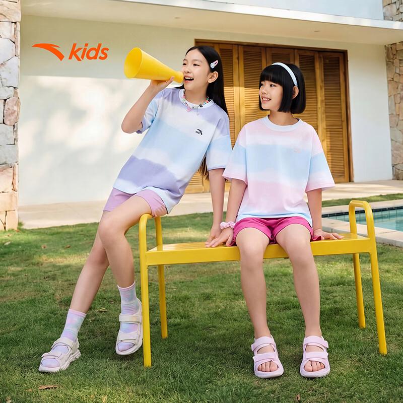 ANTA Kids Unisex Striped Short Sleeve T-Shirt