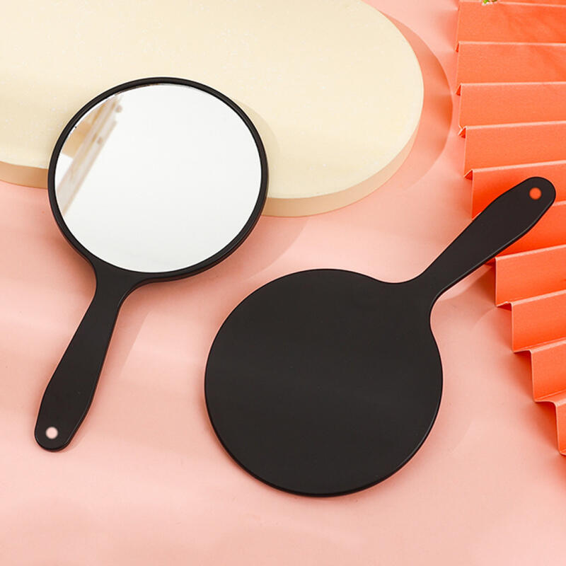 DIY Mini Round Hand Mirror Portable Mother-of-Pearl Hand Mirror