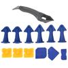 13Pcs Caulking Finisher Tools Plastic Scraper Spatula Silicone Nozzles Glue Removing Tools