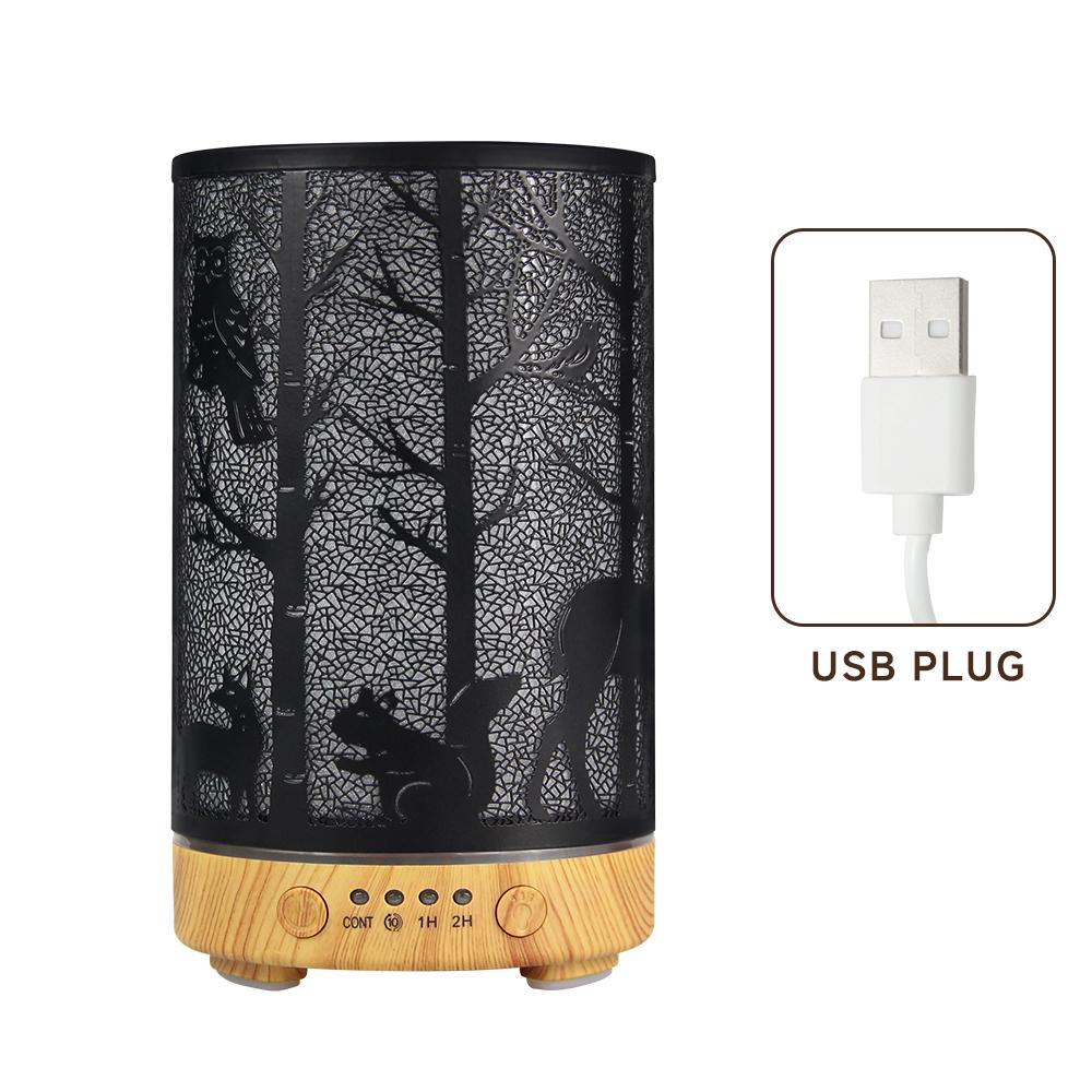 Siebenfarbige Aromalampe Nachttischleuchte Nachtbegleitlampe 100 ml Ätherischer Öl Diffusor Timer Ultraschall Luftbefeuchter