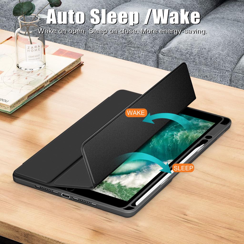 Case for iPad 10.2 (2019)/(2020)/(2021)/iPad Pro 10.5-inch (2017)/Air 10.5 Inch (2019) Tri-fold Stand Leather Cover