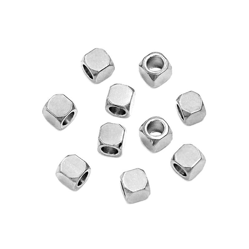 

Прямоугольные бусины из нержавеющей стали с покрытием 18 карат для изготовления украшений своими руками - Гладкие, сохраняющие цвет бусины-разделители для ожерелий и браслетов. 1 piece