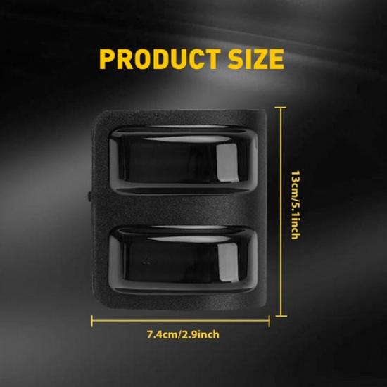 Smoked LED Side Tow Mirror Light Turn Signal For 08-16 Ford F250-F550 Super Duty