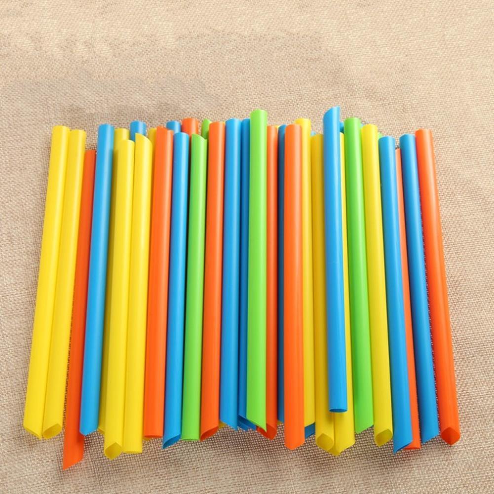 50PCS Disposable Jumbo Colored Straw Pearl Milk Tea Bubble Tea Juice Drink Beverage Drinking Straw Party Supplies 19cm