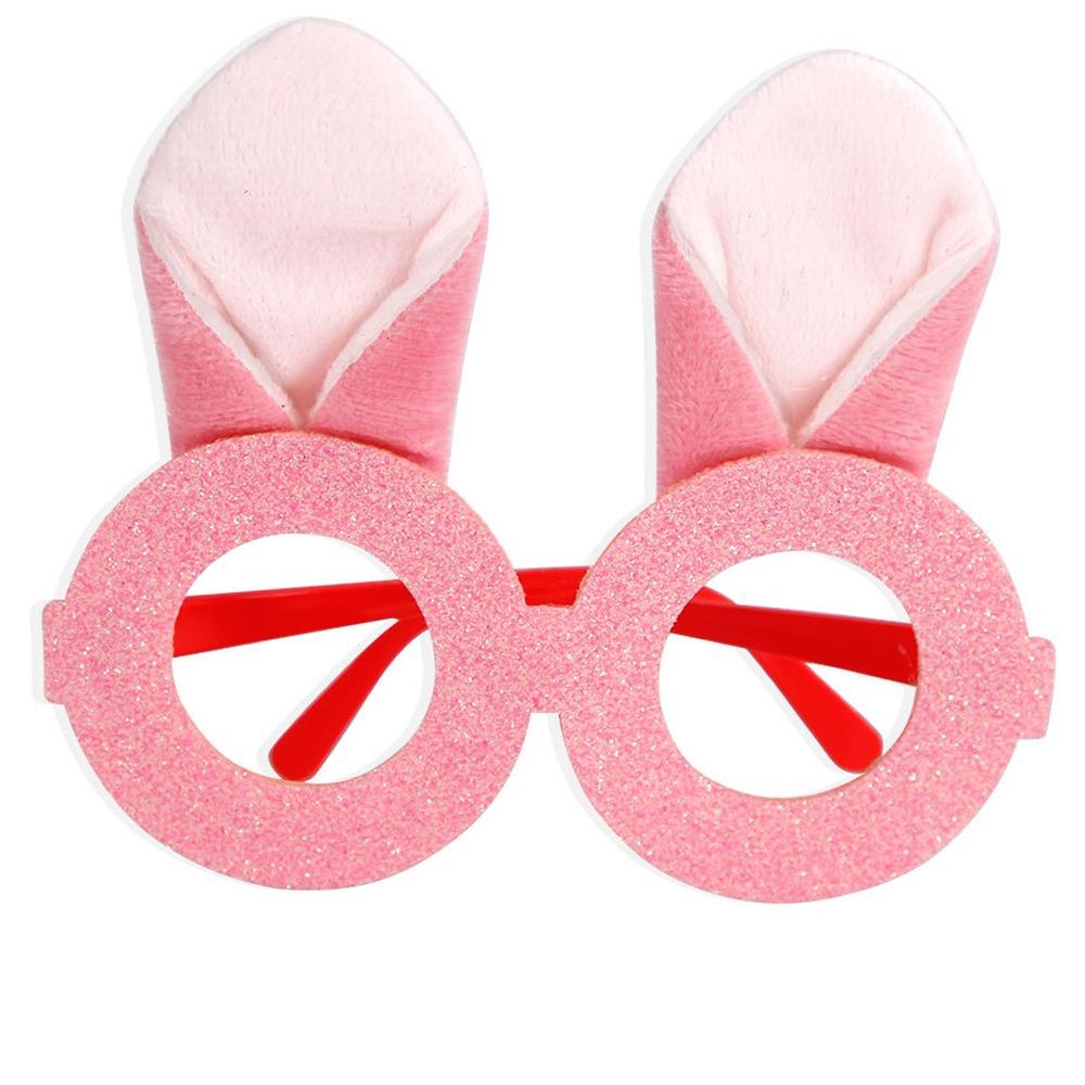 Cute Easter Glasses Frame Plush Costume Eyeglasses Easter Bunny Ears Glasses  Adults and Children