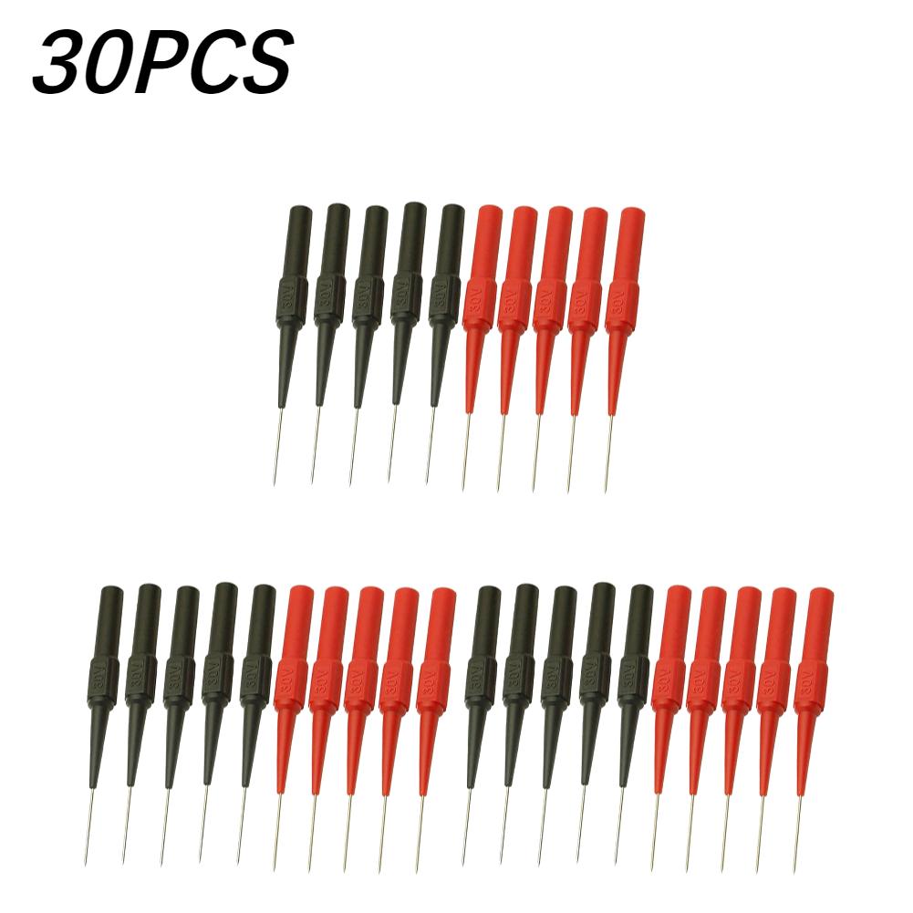 10-40PCS Multimeter Test Probes Test Tips Sensitive Non-destructive Multimeter Proof Tip Needle Probe Acupuncture Probe Tip Tool