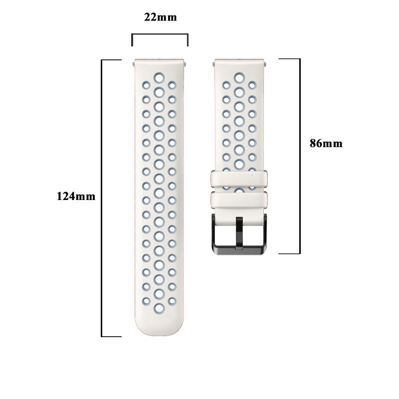 22mm Silicione Band for Huawei GT6 Pro GT6 46mm Two-tone Round Hole Sport Band for Huawei GT6/5/4 GT6/5 Pro 46mm Universal Strap