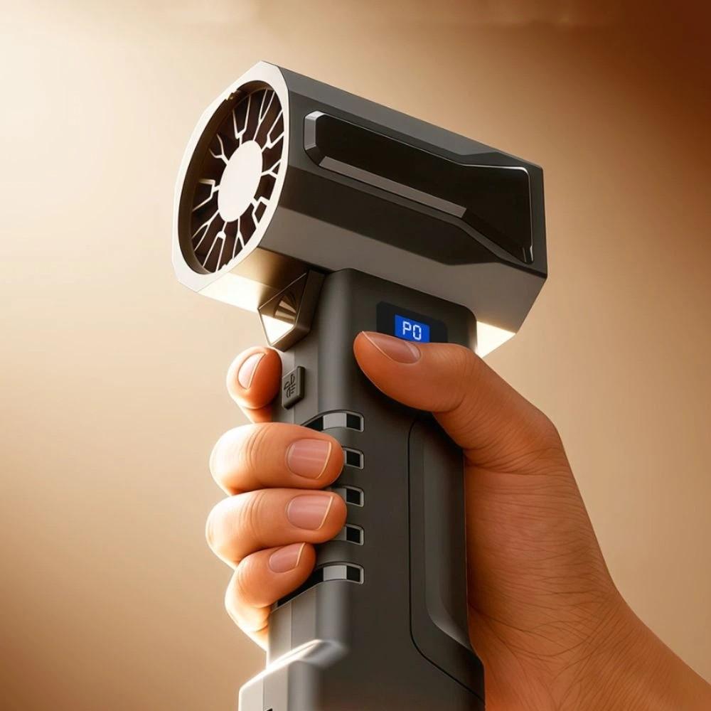 High Performance Motor Rechargeable Handheld Blower High Power Mini Air Fan  Outdoor Use