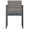vidaXL 5-tlg. Garten-Essgruppe mit Kissen Poly Rattan Grau
