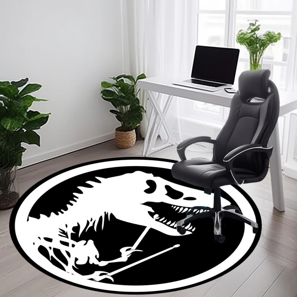 1pc Dino Dinosaur Office Round Area Rug, Under Office Chairs Bedroom Living Room Home Decor, Room Deco, Available in Various Sizes