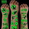 10 Sheets Glow In The Dark Soccer Temporary Tattoos, Football Field Player Team Designs, Sports Fan Party Game Day Gift