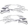Goods Land GD-STDKR-SV Universal 3D Sticker Skull Skull Motorcycle Tank 3D Decal Sticker for Cars Cars Cool Stylish Plated