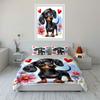 Dachshund Trio For Pet Lovers Exquisite Three-Piece Bedding Set Gift For Kids And Adults