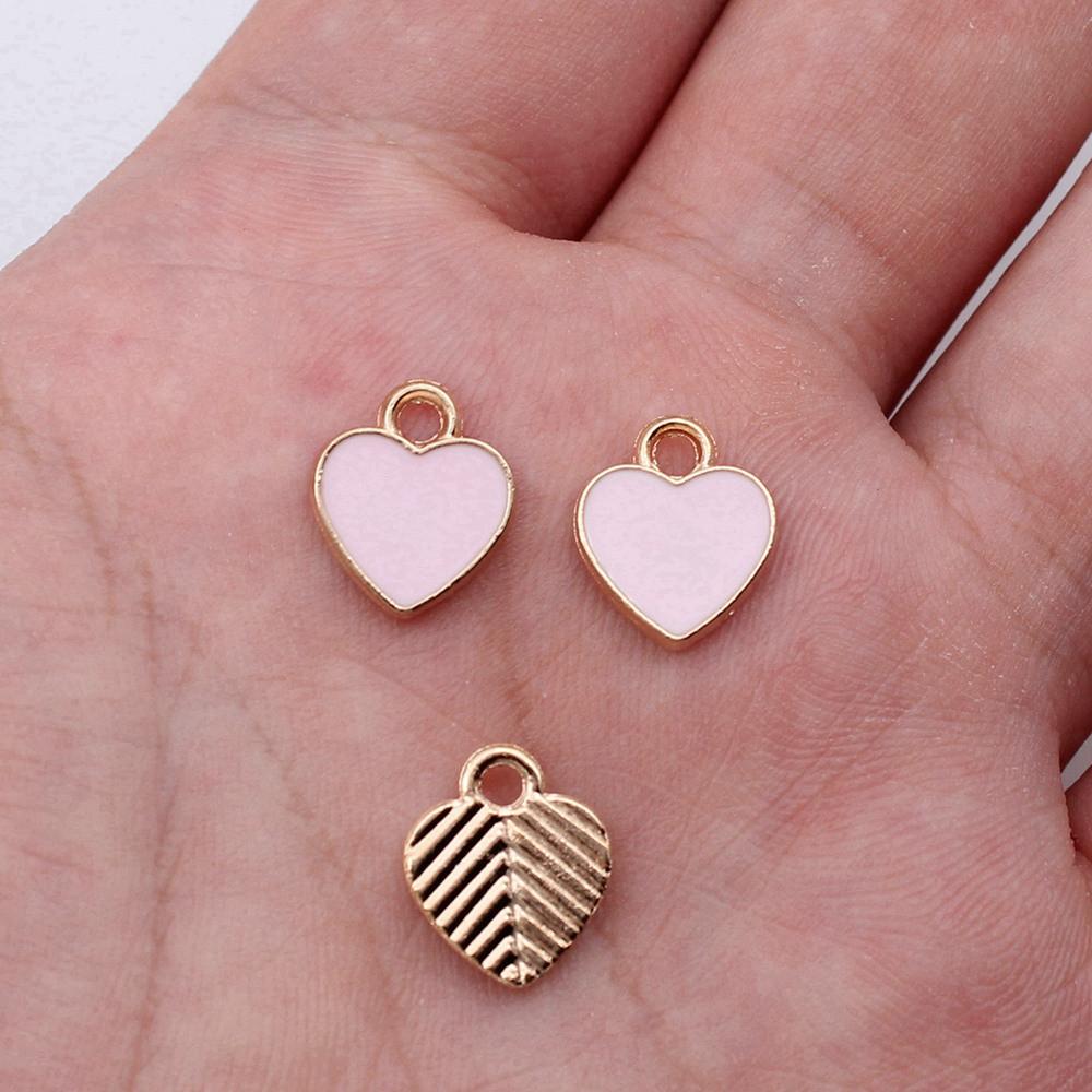 Charms Heart Enamel Pendants Wedding Jewelry Findings QC066