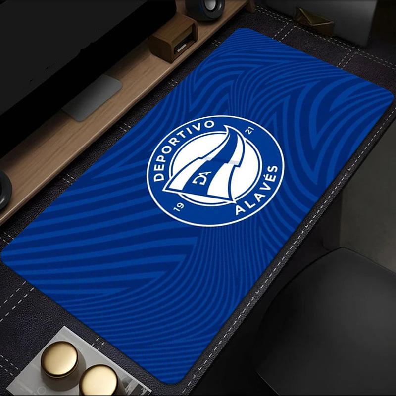Deportivo Alaves Emblem mouse pad, rubber base, esports desk mat, mouse pad for gamers and office use, gaming desk , easy to clean mat