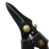 Fujiya Electrician's Straight Scissors with Lock, Black and Gold, FM04-180NL-BG