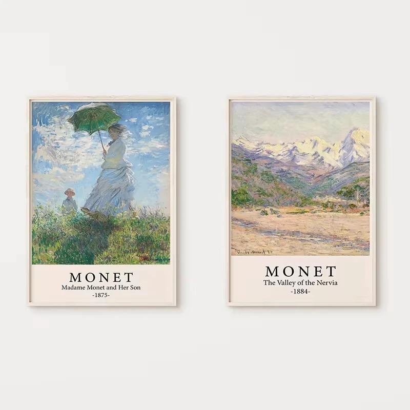 Impressionism Artist Claude Monet Poster Water Lilies Canvas Paintings Wall Art Picture for Living Room Home Decoration