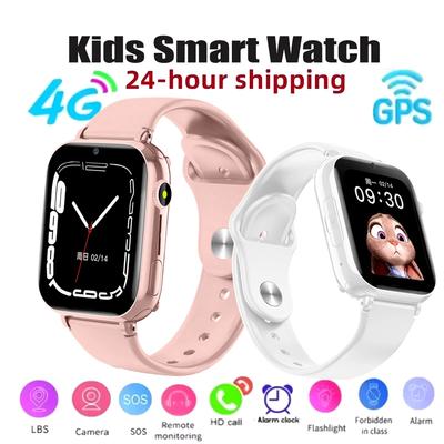 2026 New Hot 4G Kids Smart Watch Sim Card Call HD Camera GPS Location SOS Waterproof LED Flashlight SmartWatch Boys Girls Gift