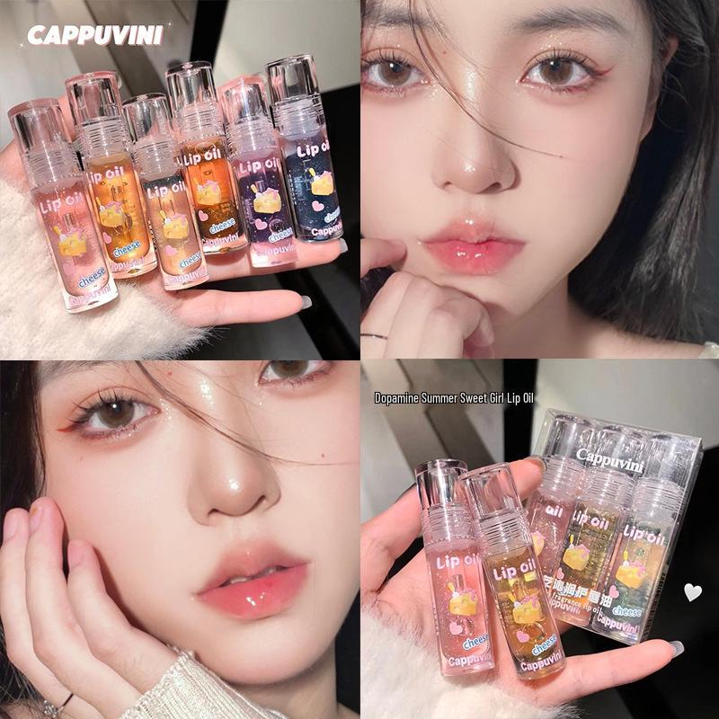 Cappuvini Lip Gloss Set: Transparent, Moisturizing, Plumping Gloss with Mirror Shine