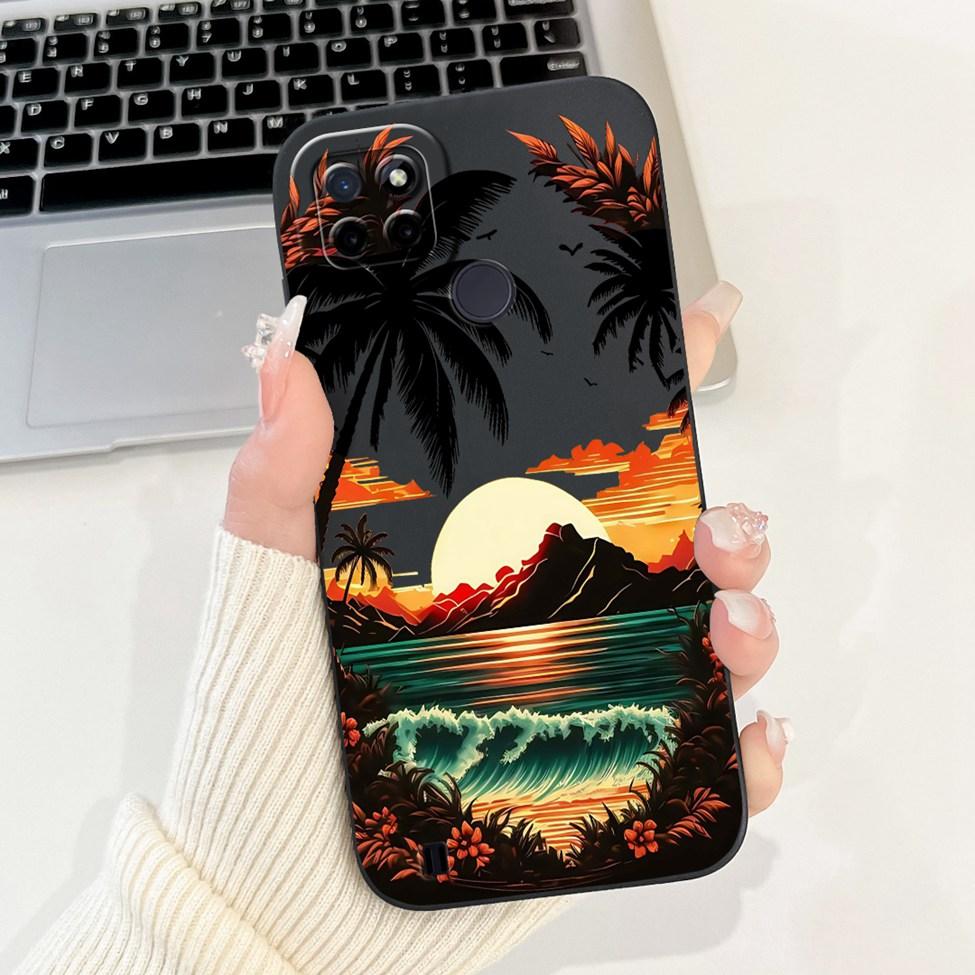 For Realme C21Y RMX3261 RMX3263 C25Y RMX3269 Cover For Realme C21Y Case Cute Cat Funny Cool Fashion Silicone Shockproof Bumper