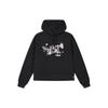 Embroidered Floral Loose Sports Long Sleeve Hoodie Women Hoodies Black F11W418209F-BK
