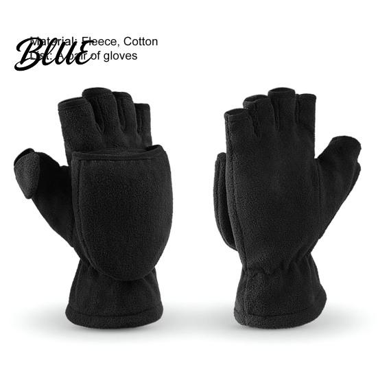 Flip Gloves 1 Top Mittens Delicate Fleece Good Fluffy Pair Warm Covered Winter for Photographing