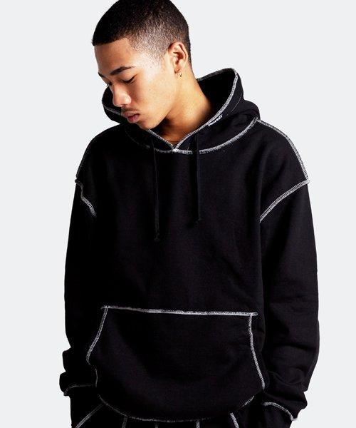 Respect Heavyweight Reverse Stitch Hoodie (Black) Black/L